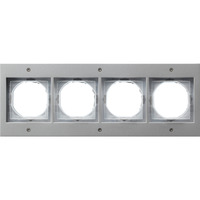 Gira Abdeckrahmen vierfach TX44, Abdeckung aluminium, Retail