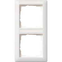 Gira Rahmen 2fach mit Schriftfeld weiß (matt), Retail