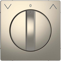 Merten Zentralplatte mit Rollladen-Tast-Rastschalter-Einsatz aus Metall grau, Retail