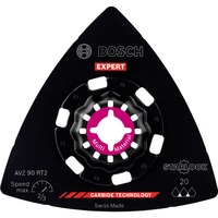 Bosch Professional Expert Carbide Schleifplatte AVZ 90 RT2 MultiMaterial, Ø 90mm, Schleifscheibe 10 Stück, Starlock, K20