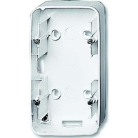 Busch-Jaeger Aufputzgehäuse zweifach weiß mit Bodenplatte weiß, Retail