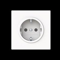 Busch-Jaeger Schutzkontaktsteckdose mit erhöhtem Berührungsschutz weiß, Retail