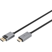 Digitus Adapterkabel DisplayPort > HDMI, UHD 4K schwarz, 3 Meter