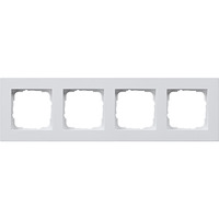 Gira Abdeckrahmen vierfach Rahmen für flachen Einbau, Abdeckung weiß, Retail