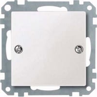 Merten Blindabdeckung mit Zwischenring und Klappdeckel aus Thermoplast matt weiß, Retail