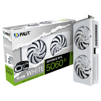 Palit GeForce RTX 5060 Ti OC WHITE 16GB, Grafikkarte weiß, DLSS 4, 3x DisplayPort, 1x HDMI 2.1