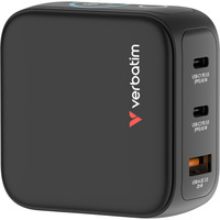 Verbatim Mini-GaN-Ladegerät mit Display schwarz, 65 Watt