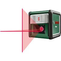 Bosch Heimwerken & Garten Kreuzlinienlaser Quigo, mit Klemme grün/schwarz, rote Laserlinien, Reichweite 10 Meter