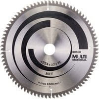 Bosch PRO Multi Material Kreissägeblatt, Ø 254mm, 80Z Bohrung 30mm, für Kapp- & Gehrungssägen