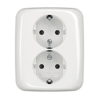 Busch-Jaeger Schutzkontakt Doppelsteckdose 202 EUJB-214 weiß, Retail