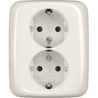 Busch-Jaeger Schutzkontakt Doppelsteckdose 202 EUJB-214 weiß, Retail
