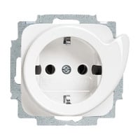 Busch-Jaeger Steckdosen Einsatz mit Auswurfmechanismus weiß, Retail