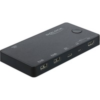 DeLOCK HDMI / USB-C™ KVM Switch 4K 60 Hz mit USB 2.0, KVM-Switch 