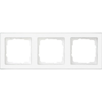 Gira Abdeckrahmen dreifach Rahmen durchgängig beschreibbar bruchsicher weiß, Retail