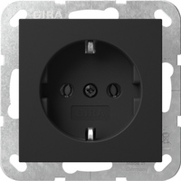 Gira Schutzkontaktsteckdose Typ F 16 Ampere 250 Volt Unterputz mit Steckklemmen schwarz (matt), Retail