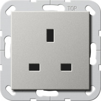 Gira Steckdose British Standard 13 Ampere 250 Volt edelstahl, Retail