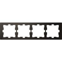 Merten Rahmen vierfach für Senkrecht- und Waagerechtmontage aus lackiertem Thermoplast anthrazit, Retail