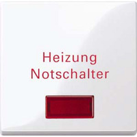 Merten Wippe Ausschalter mit Kontrollfenster für Heizung Notschalter weiß (glänzend), Retail