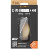 PanzerGlass 3-in-1 Schutz Set transparent, Samsung Galaxy S24, EasyAligner