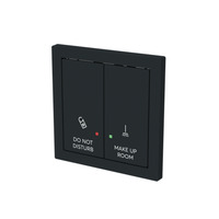 Busch-Jaeger Wippe zwei-fach mit Bedruckung Do Not Disturb Make Up Room schwarz, Retail