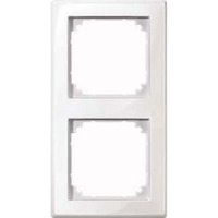Merten Rahmen 2-fach waagerecht und senkrecht glänzend, Typ 478219 weiß (glänzend), Retail