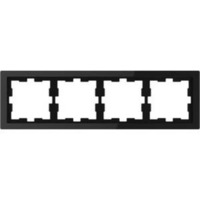 Merten Rahmen vierfach schwarz, Retail