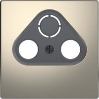 Merten Zentralplatte für Antennensteckdosen, Abdeckung grau, Retail