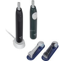 Braun Oral-B iO Series 2 Night Black/Forest Green mit 2. Handstück, Elektrische Zahnbürste dunkelgrün/schwarz