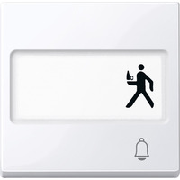 Merten Wippe Klingel mit Schriftfeld weiß (glänzend), Retail