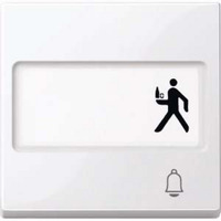 Merten Wippe Klingel mit Schriftfeld weiß (glänzend), Retail