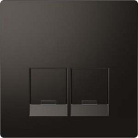 Merten Zentralplatte mit integrierten Verschlussschiebern aus Thermoplast lackiert anthrazit, Retail