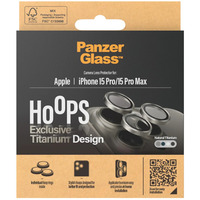  PanzerGlass Hoops Titanium, Schutzfolie titan, iPhone 15 Pro / 15 Max