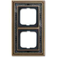 Busch-Jaeger Rahmen 2-fach ms/antik Dekor anthrazit, Retail