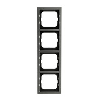Busch-Jaeger Rahmen vierfach zum Abdecken von Schaltern, Tastern und Steckdosen edelstahl, Retail