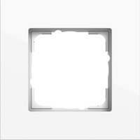 Gira GIRA Abdeckrahmen 1-fach Alu.Reinweiá(lack.) 0211403, Abdeckung weiß, Retail