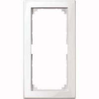 Merten Rahmen zweifach ohne Mittelsteg glänzend aus Thermoplast, Typ 478819 weiß (glänzend), Retail