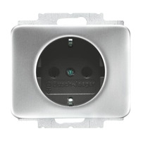 Busch-Jaeger Steckdosen-Einsatz titan mit Steckanschluss, Schutzkontakt, 16 Ampere, 250 Volt titan, Retail