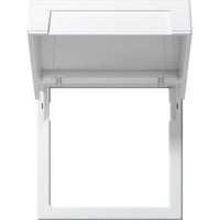 Gira Montagerahmen mit Klappdeckel 45x45, Adapter weiß, Retail