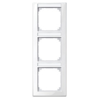 Merten Rahmen 3-fach mit Beschriftungsträger, Typ 470319, Abdeckrahmen, M-SMART System M weiß (glänzend), Retail