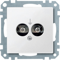 Merten Steckdosen Einsatz mit Potentialausgleich weiß, Retail