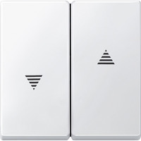 Merten Wippe für Rollladenschalter und Wipptaster Einsatz, Typ 434419, zweiteilige Wippe weiß (glänzend), Retail