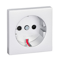 Merten Zentralplatte mit erhöhtem Berührungsschutz aus Thermoplast, matt lackiert aluminium, Retail