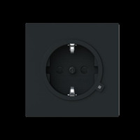 Busch-Jaeger Schutzkontaktsteckdose mit erhöhtem Berührungsschutz Safety Plus schwarz, Retail