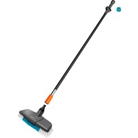 GARDENA Cleansystem Wasch-Set hard mit Stiel M, Waschbürste grau/türkis, Arbeitsbreite 27cm