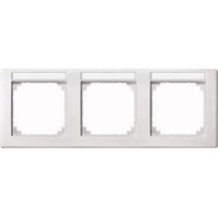 Merten Rahmen dreifach mit Beschriftungsträger Typ 473319, Abdeckrahmen, M-SMART System M weiß (matt), Retail