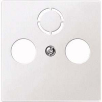 Merten Zentralplatte für Antennendose, Typ 297519, Unterputz, Kunststoff, matt, Schutzart IP20 weiß (matt), Retail