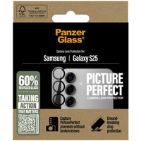 PanzerGlass PicturePerfect Kameraschutz, Schutzfolie transparent/schwarz, Samsung Galaxy S25