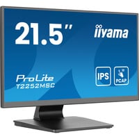 iiyama ProLite T2252MSC-B2AG, LED-Monitor 54.5 cm (21.5 Zoll), schwarz (matt), FHD, IPS, Touchscreen, HDMI, DP, Entspiegelung, 100Hz Panel
