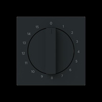 Busch-Jaeger Zentralscheibe mit Aufdruck, Rahmen schwarz, Retail