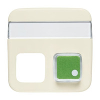 Busch-Jaeger Zentralscheibe zwei-fach mit Betätigungsknopf, Abdeckung weiß, Retail